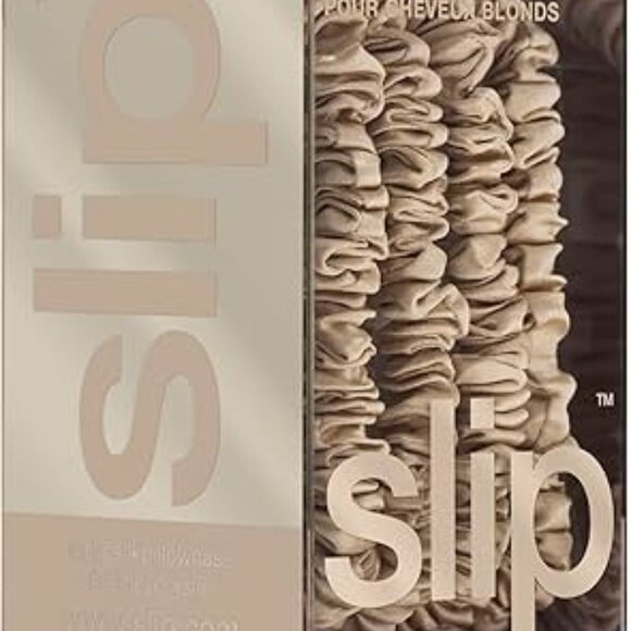 SLIP Skinny Blonde Pure Silk Scrunchie, Set of 4 - Picture 2 of 3